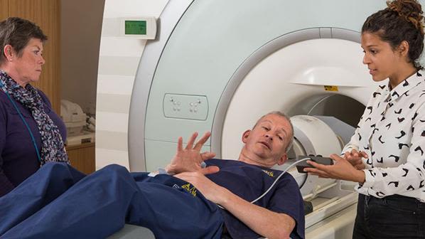 We use state-of-the-art MRI scanners to image the brain