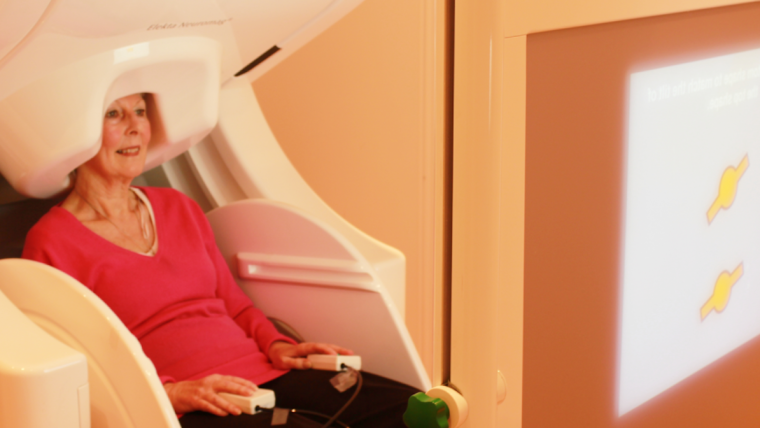 Woman receives Magnetoencephalography scan