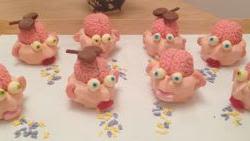 Cakes in the shape of brains for competition